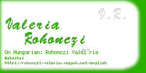 valeria rohonczi business card